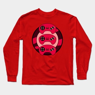 Red Triple Controller Long Sleeve T-Shirt
